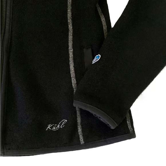 Kuhl Alpaca Fleece Full Zip Black jacket. Small - Picture 3 of 5